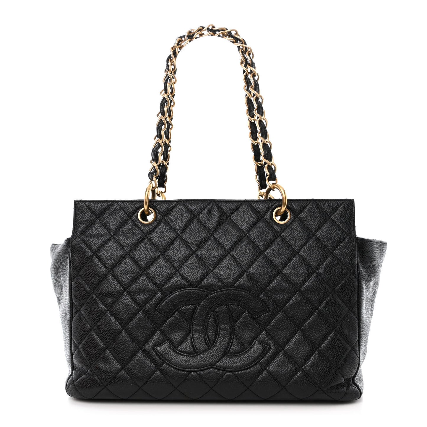 Caviar Quilted Grand Timeless Tote GTT Black