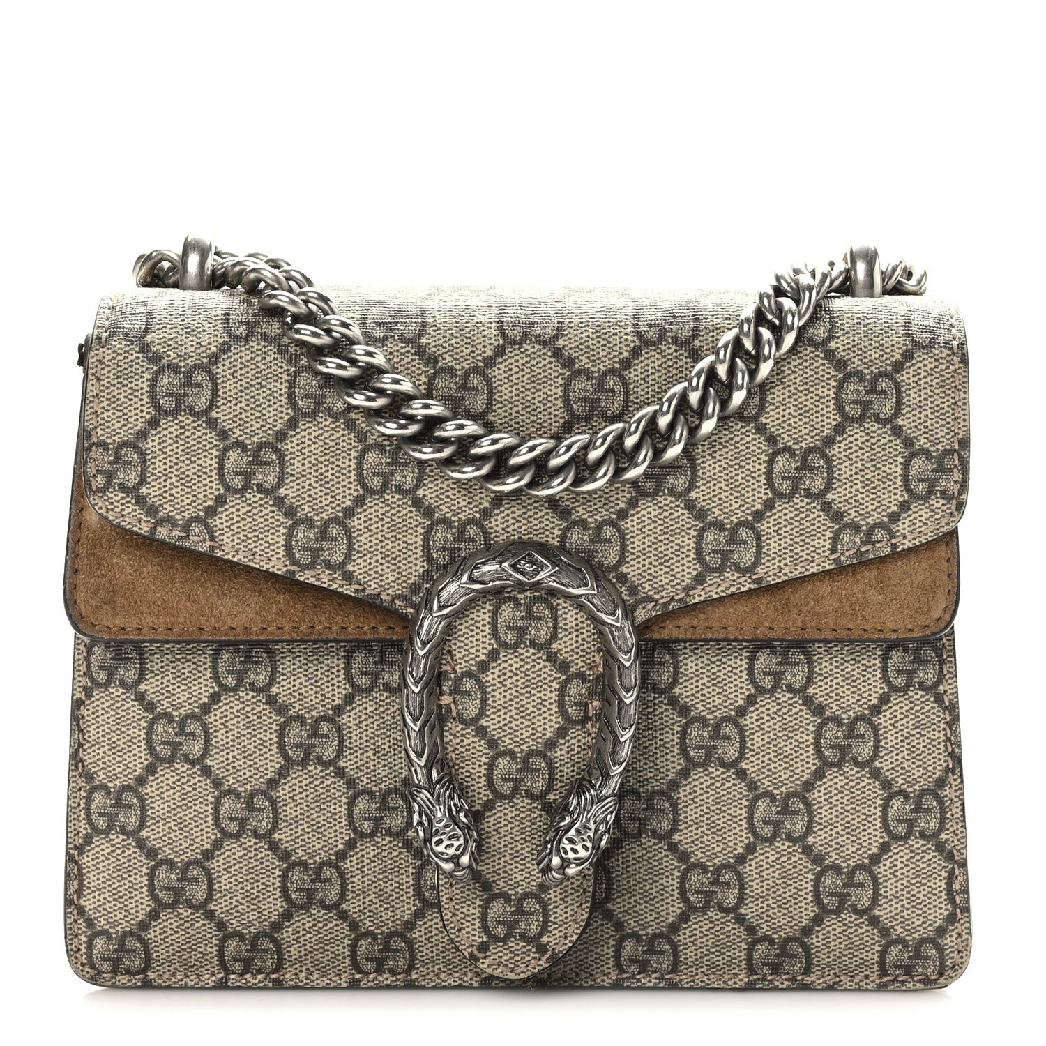 Gucci GG Supreme Monogram Mini Dionysus Shoulder Bag Taupe 1 of 9
