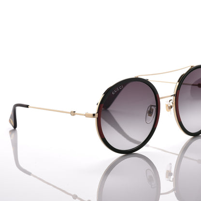 Gucci Round Frame Sunglasses GG0061S Gold Green 5 of 9