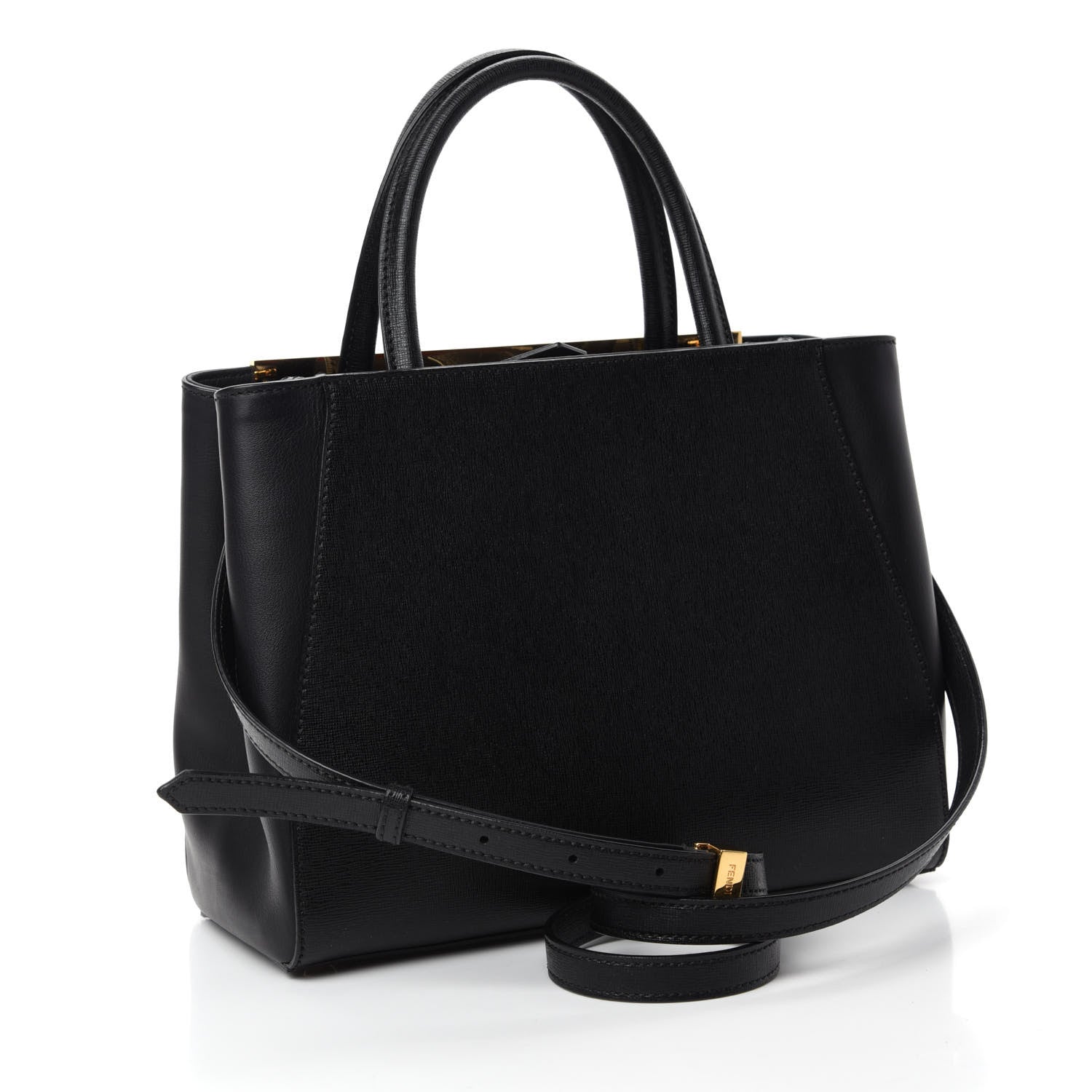 Fendi Vitello Elite Petite 2Jours Tote Black 3 of 9