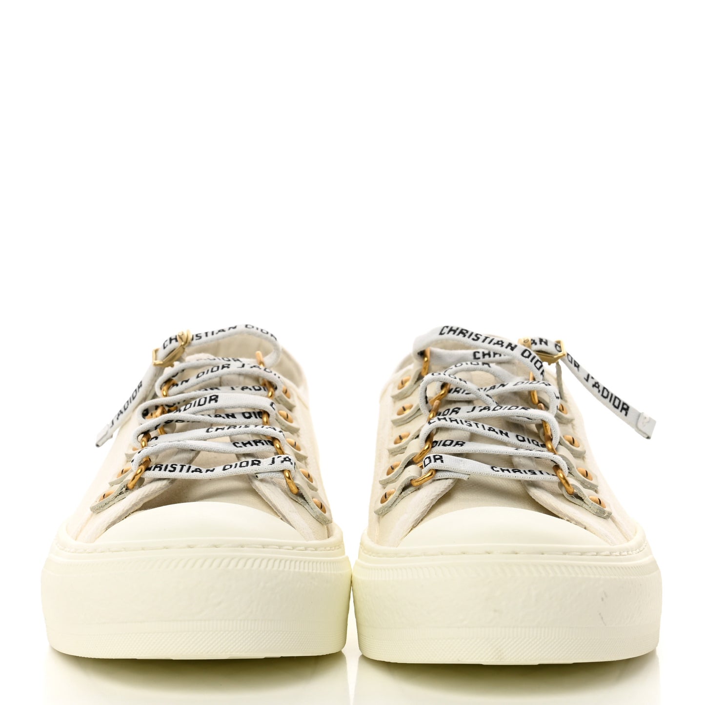 Canvas Dot Walk'N'Dior Low Top Sneakers 36 Milk