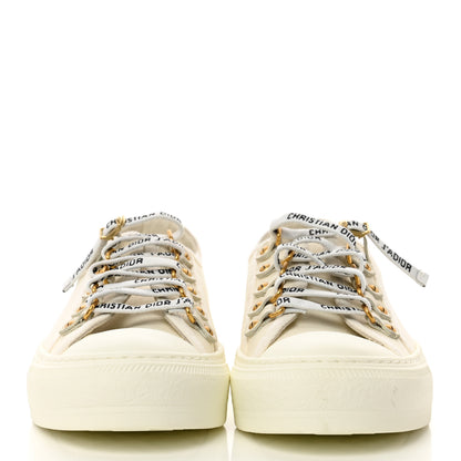 Christian Dior Canvas Dot Walk'N'Dior Low Top Sneakers 36 Milk 2 of 8