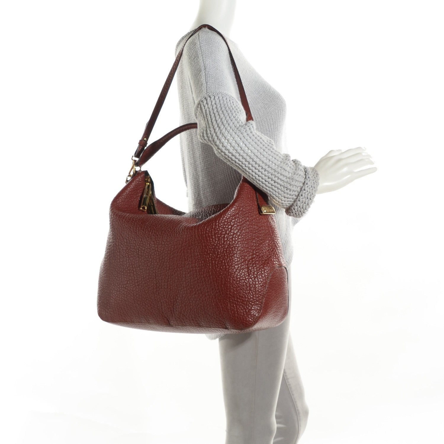 Burberry Heritage Grain Medium Ledbury Hobo Bright Tortoiseshell 2 of 8