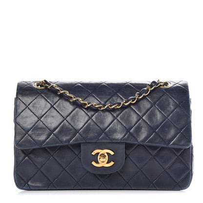 Chanel Lambskin Quilted Small Double Flap Navy 1 of 21
