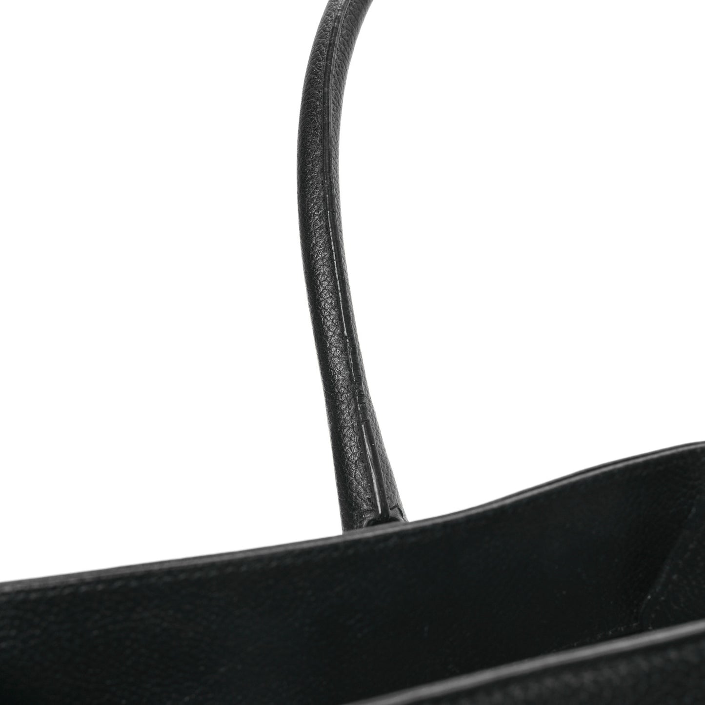 Calfskin Cerf Executive Shopper Tote Black