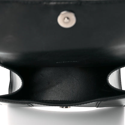 Balenciaga Box Calfskin Graffiti Logo Hourglass Top Handle Bag XS Black Silver 5 of 12