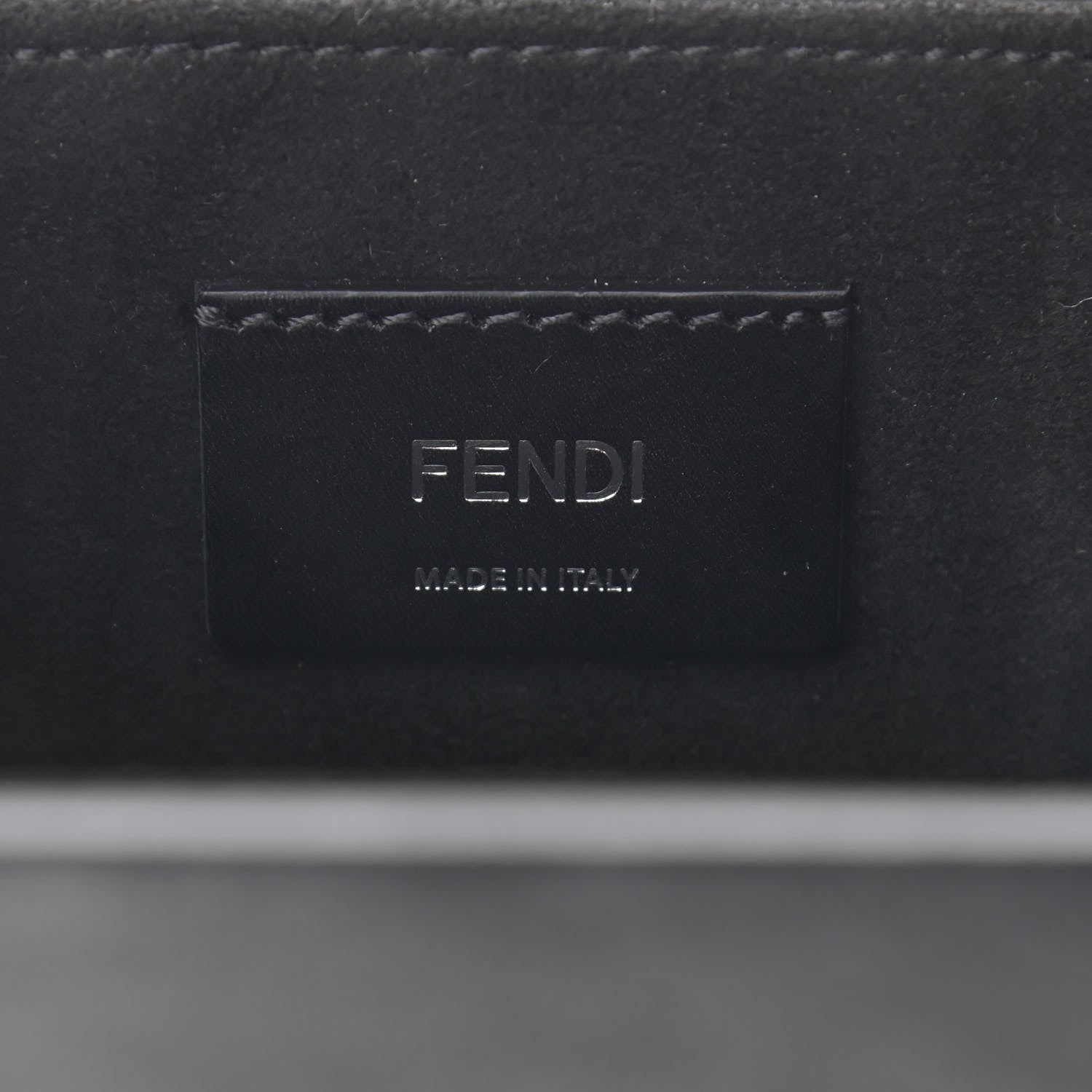 Fendi Calfskin Marble Logo Vertical Box Grigio Blue White 6 of 10