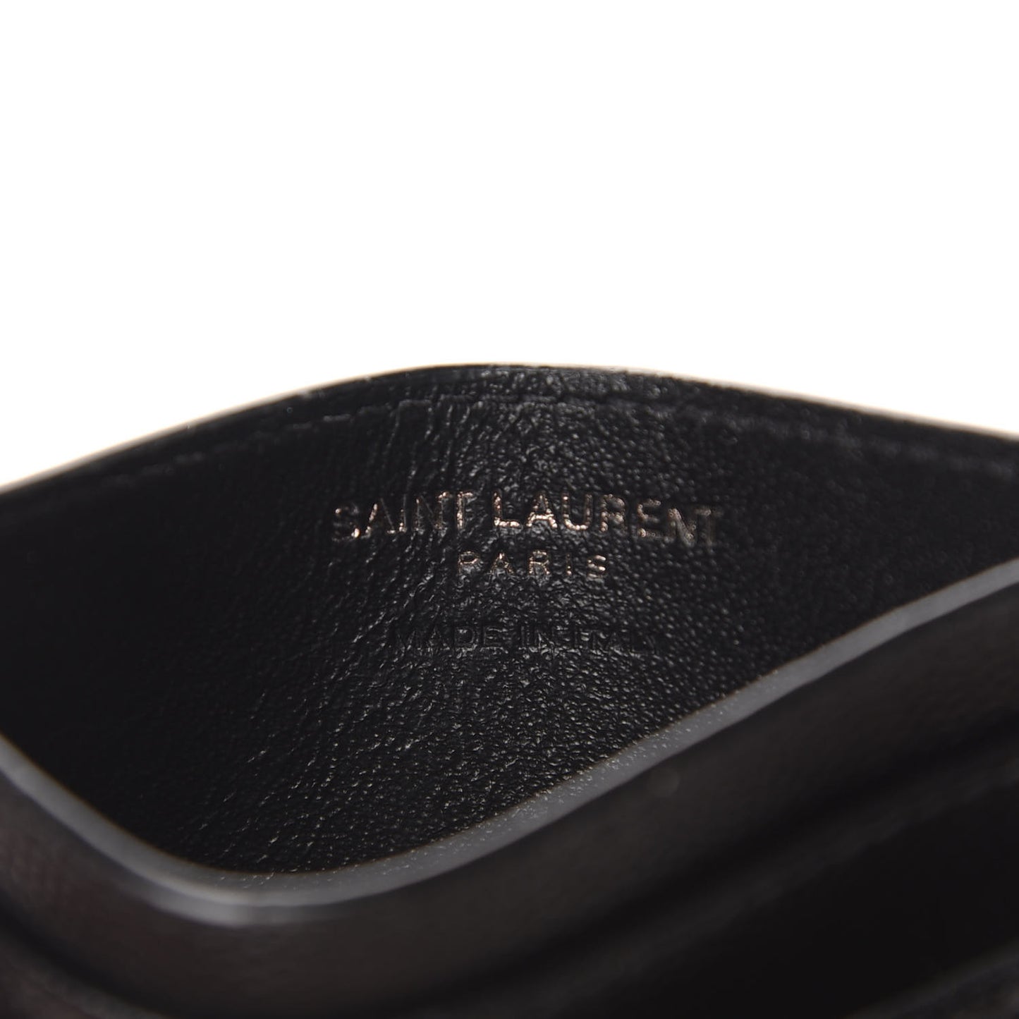 Grain De Poudre Matelasse Chevron Monogram Credit Card Case Black