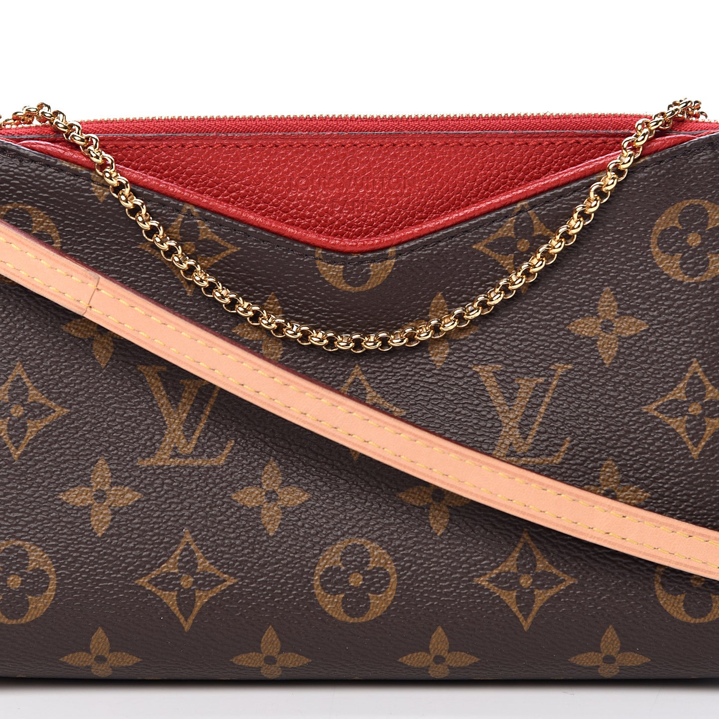 Monogram Pallas Clutch Cherry
