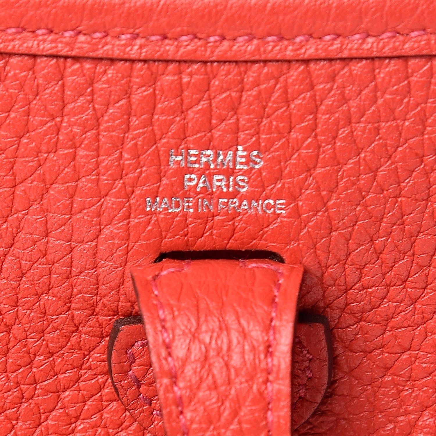 Hermes Taurillon Clemence Evelyne TPM Rouge Casaque 5 of 12