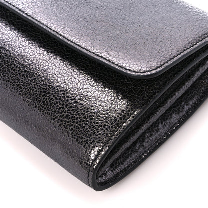Versace Metallic Calfksin Virtus Wallet On Chain Grey 10 of 11