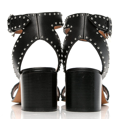 Givenchy Calfskin Studded Elegant Sandals 35 Black 5 of 13