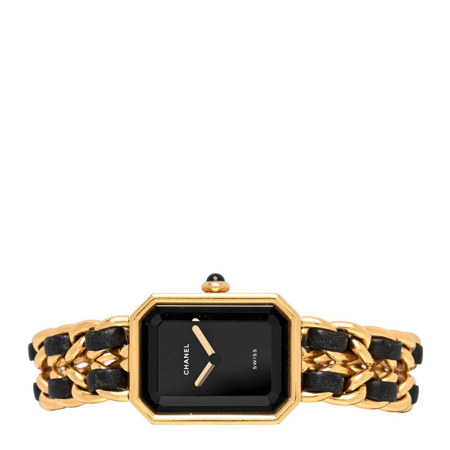 Chanel Stainless Steel Lambskin 20mm Chain Premiere Quartz Watch Gold L 2 of 4