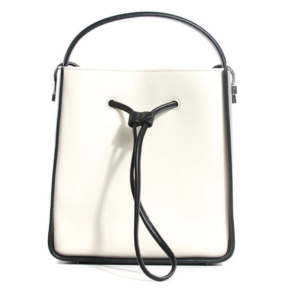3.1 Phillip Lim 3.1 Smooth Calfskin Bi-Color Small Soleil Bucket Bag Off White Black 1 of 10