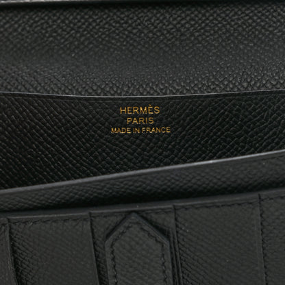 Hermes Epsom Bearn Gusset Wallet Black 6 of 8