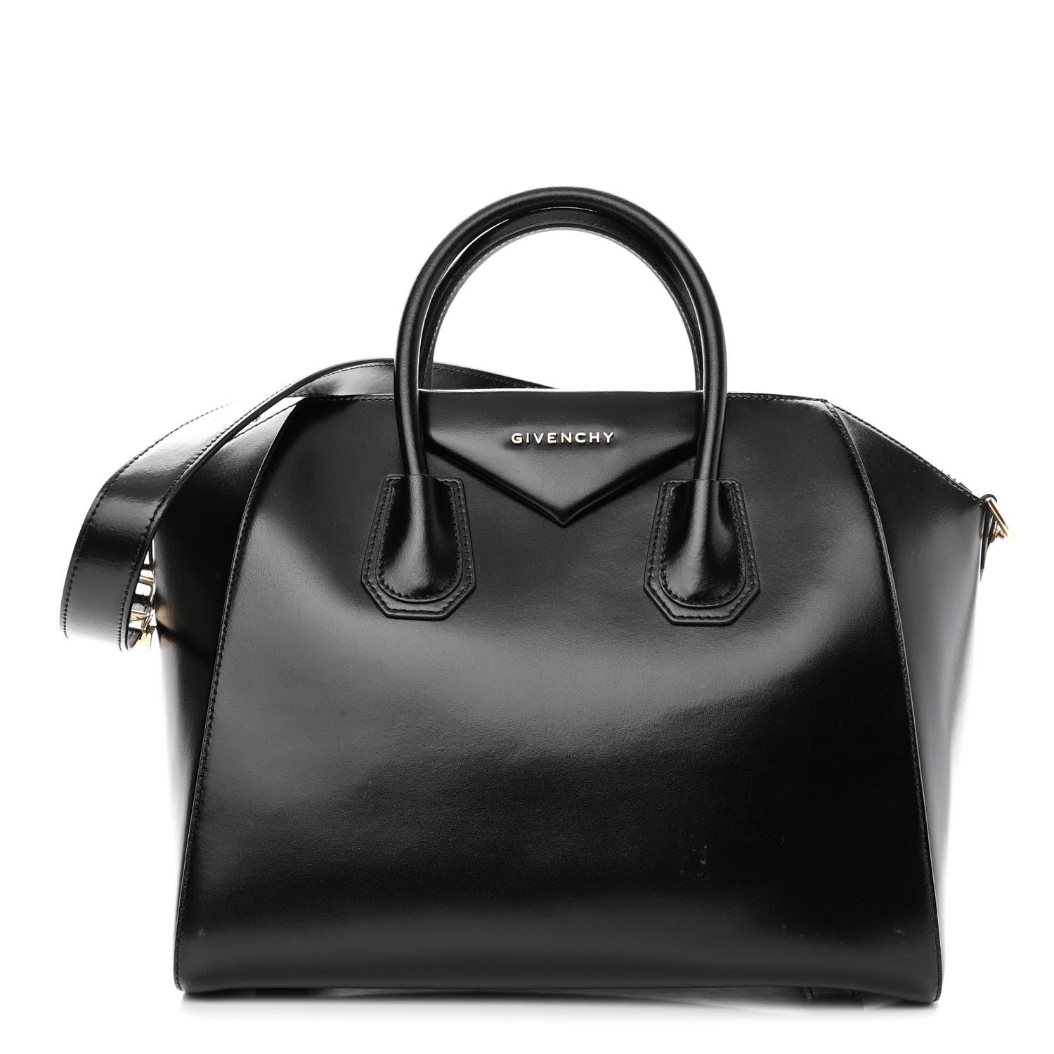 Givenchy Shiny Lord Calfskin Medium Antigona Black 1 of 12