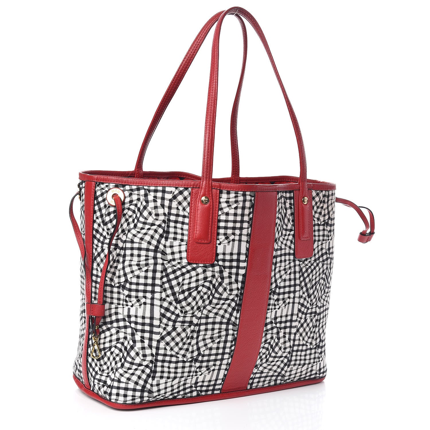 MCM Visetos Medium Liz Reversible Shopper Tote Ruby Red 6 of 14