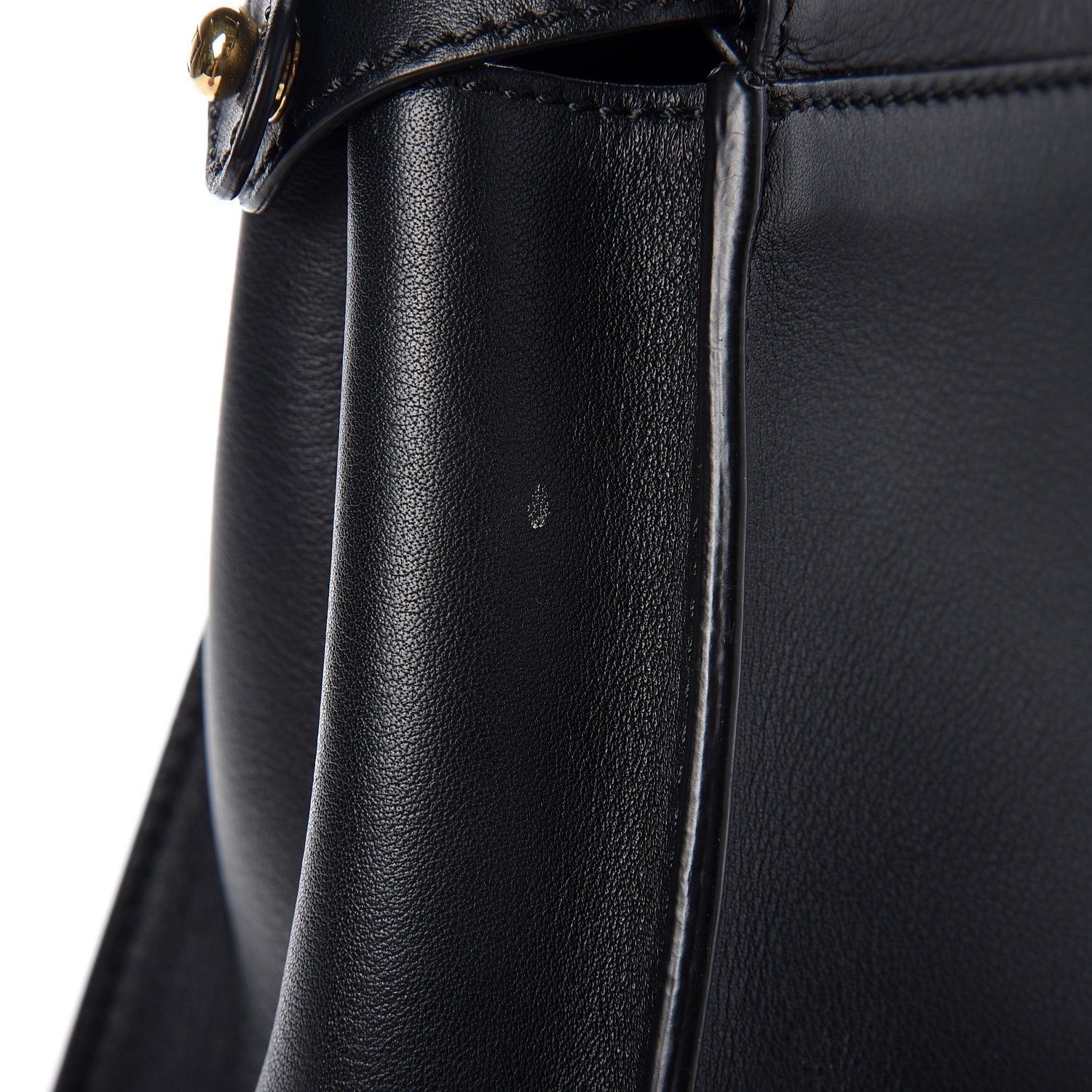 Fendi Vitello Seta Shiny Nappa Medium Peekaboo Iconic Satchel Black 8 of 9
