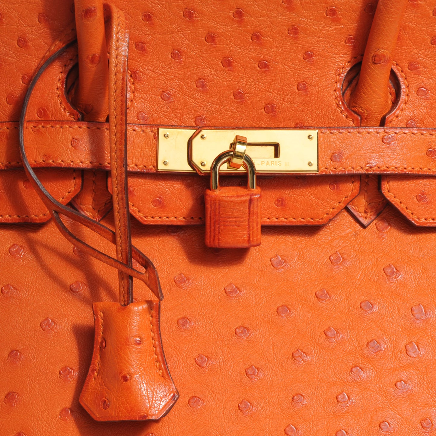 Ostrich Birkin 35 Orange