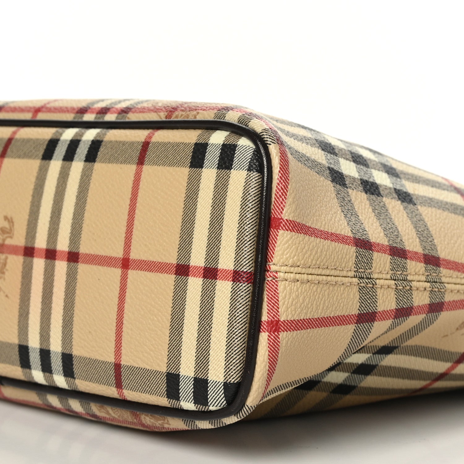 Burberry Haymarket Check Small Onslow Tote Chocolate 8 of 8