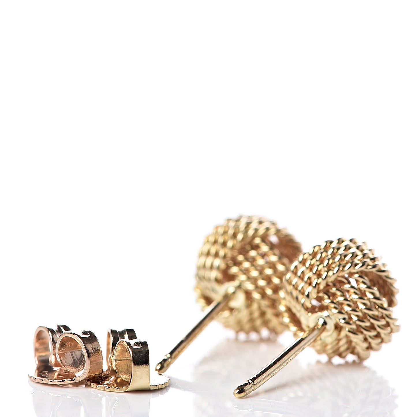 18K Yellow Gold Twist Knot Earrings