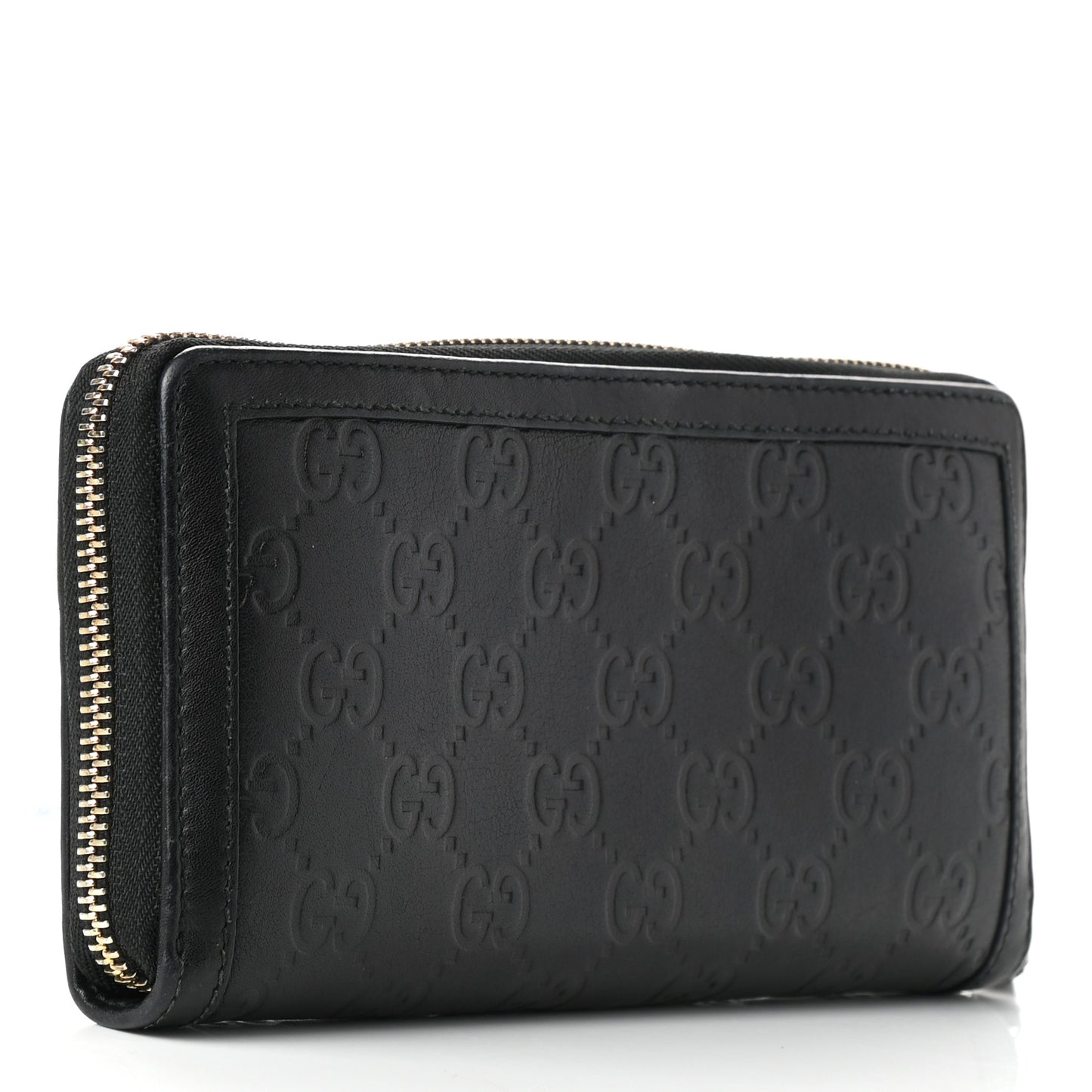 Guccissima Sukey Zip Around Wallet Black