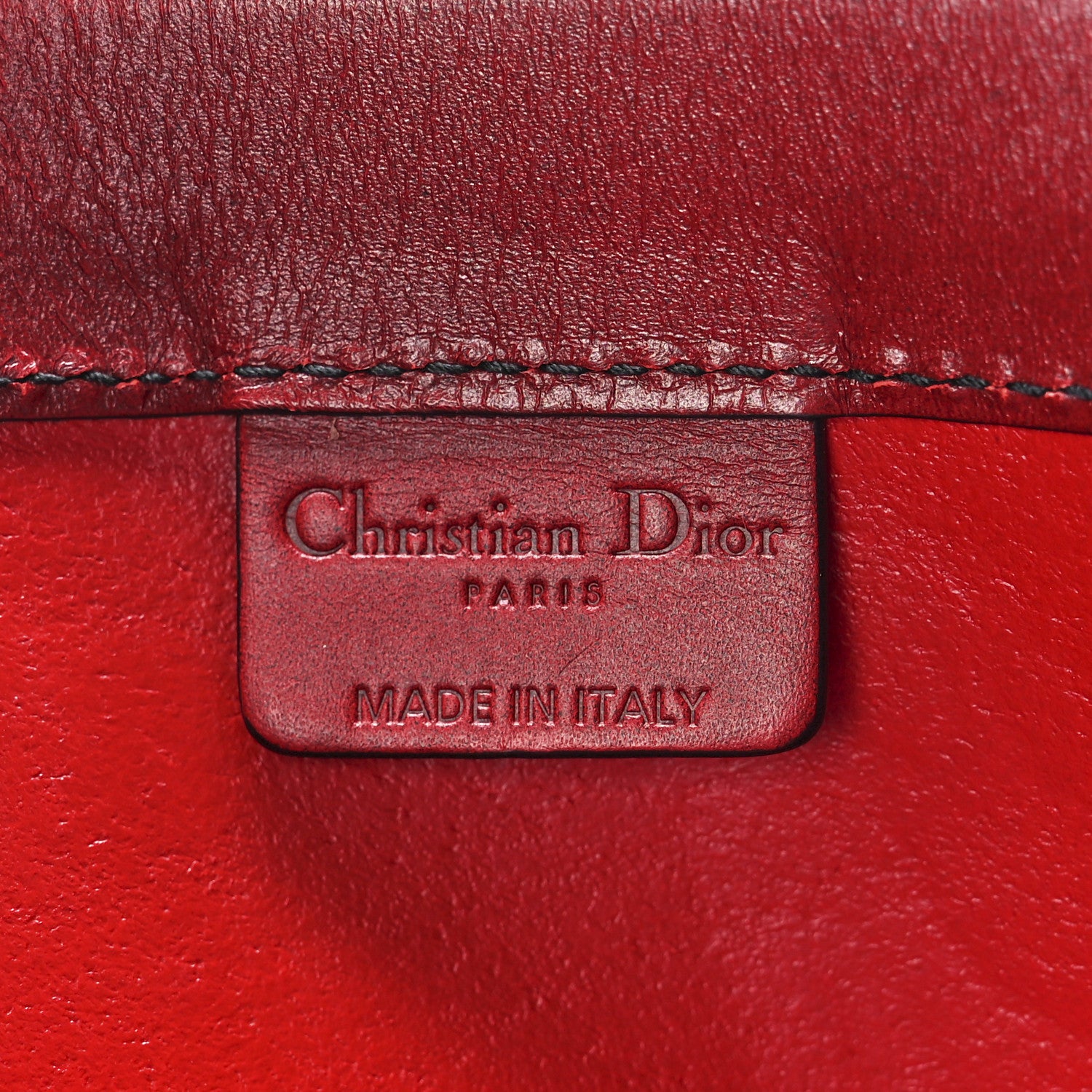 Christian Dior Calfskin Laser Cut Studded Medium Book Tote Red 5 of 10