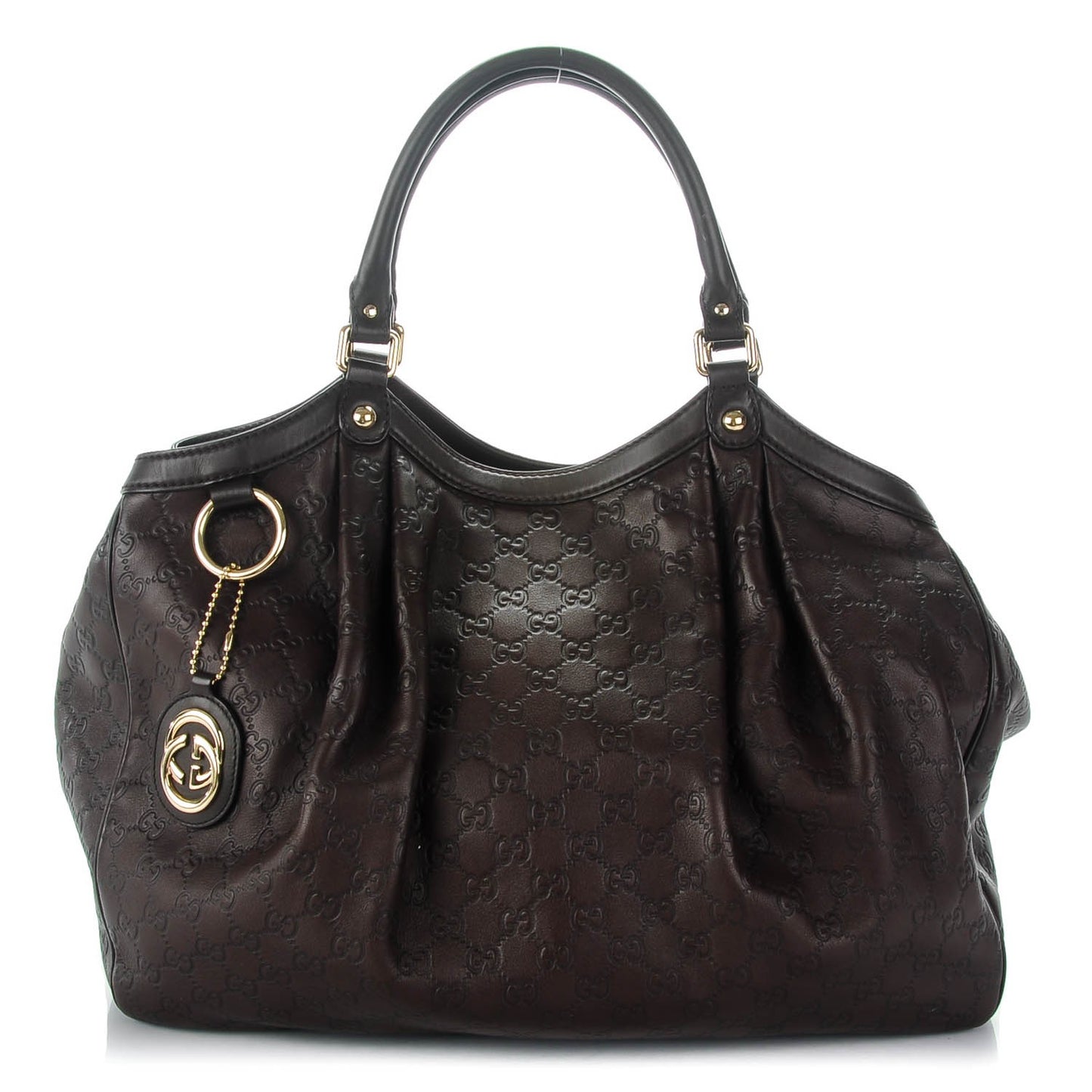 Guccissima Signature Large Sukey Tote Chocolate