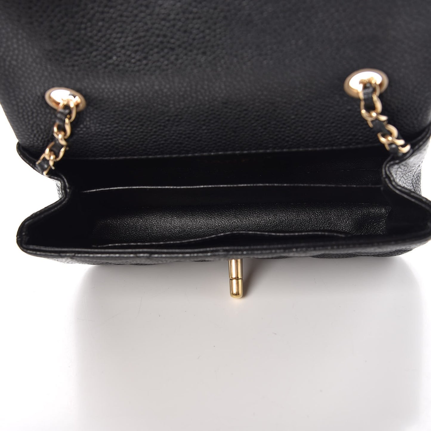 Metallic Caviar Quilted Extra Mini Flap Black