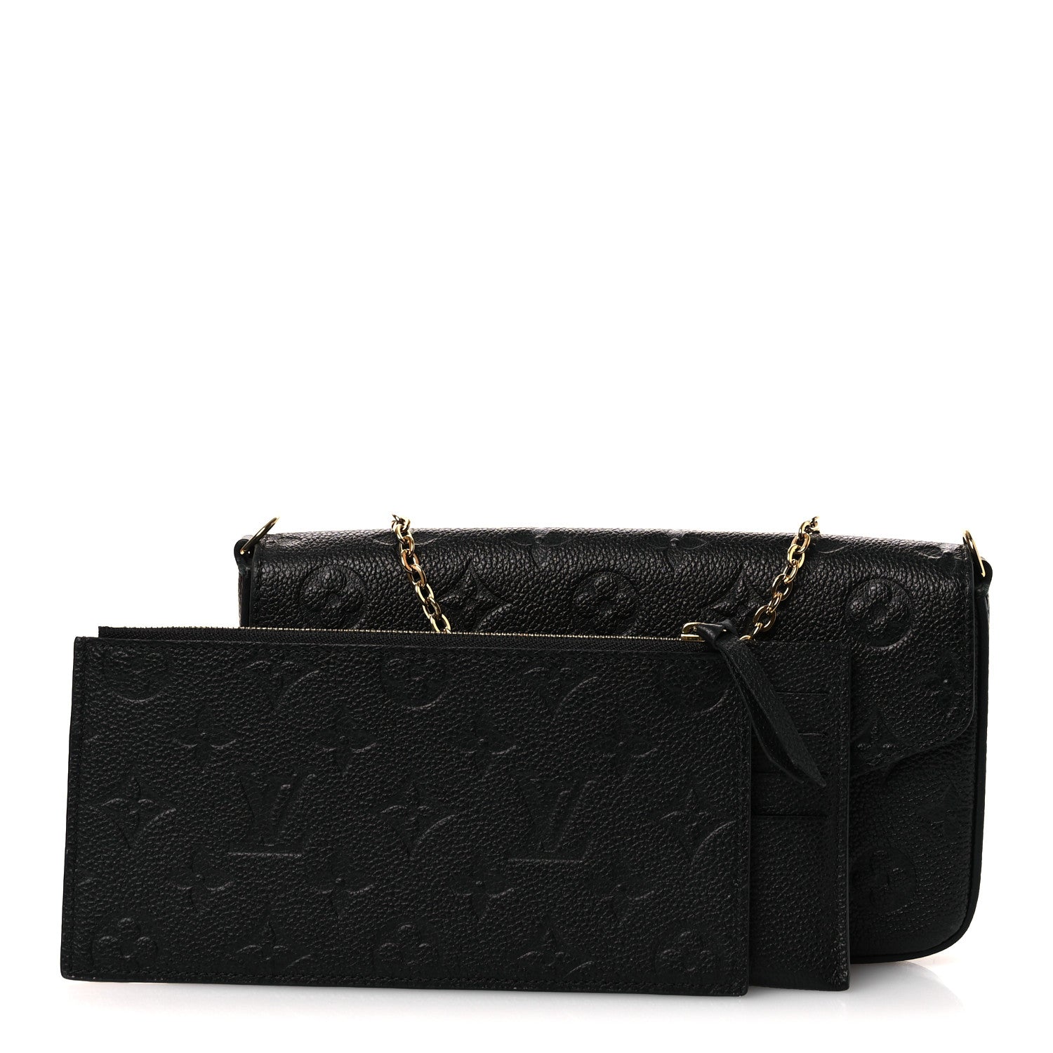 Louis Vuitton Empreinte Pochette Felicie Chain Wallet Black 3 of 14