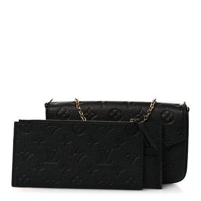 Louis Vuitton Empreinte Pochette Felicie Chain Wallet Black 3 of 14