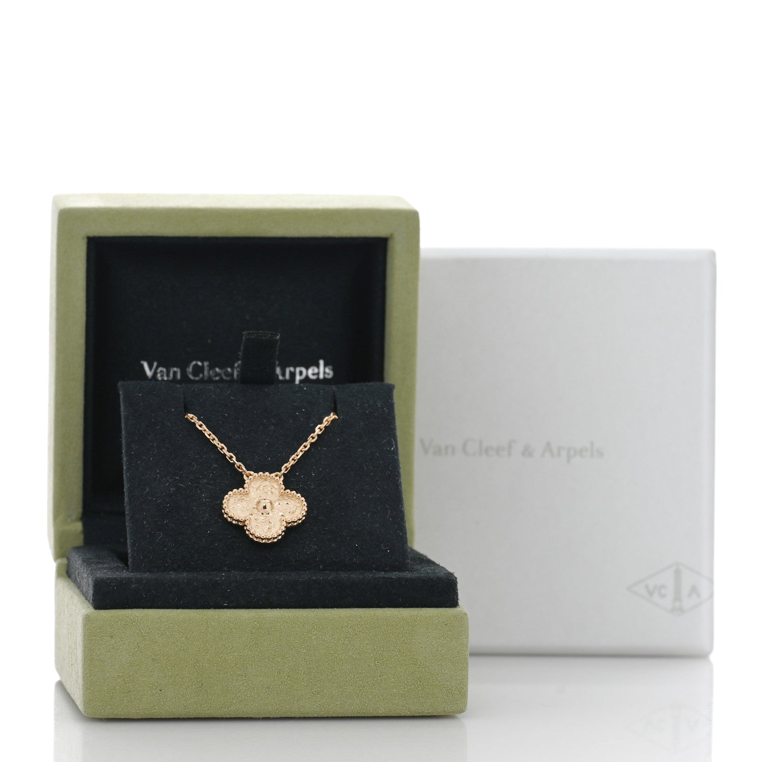 Van Cleef & Arpels 18K Yellow Gold Vintage Alhambra Pendant Necklace 5 of 5