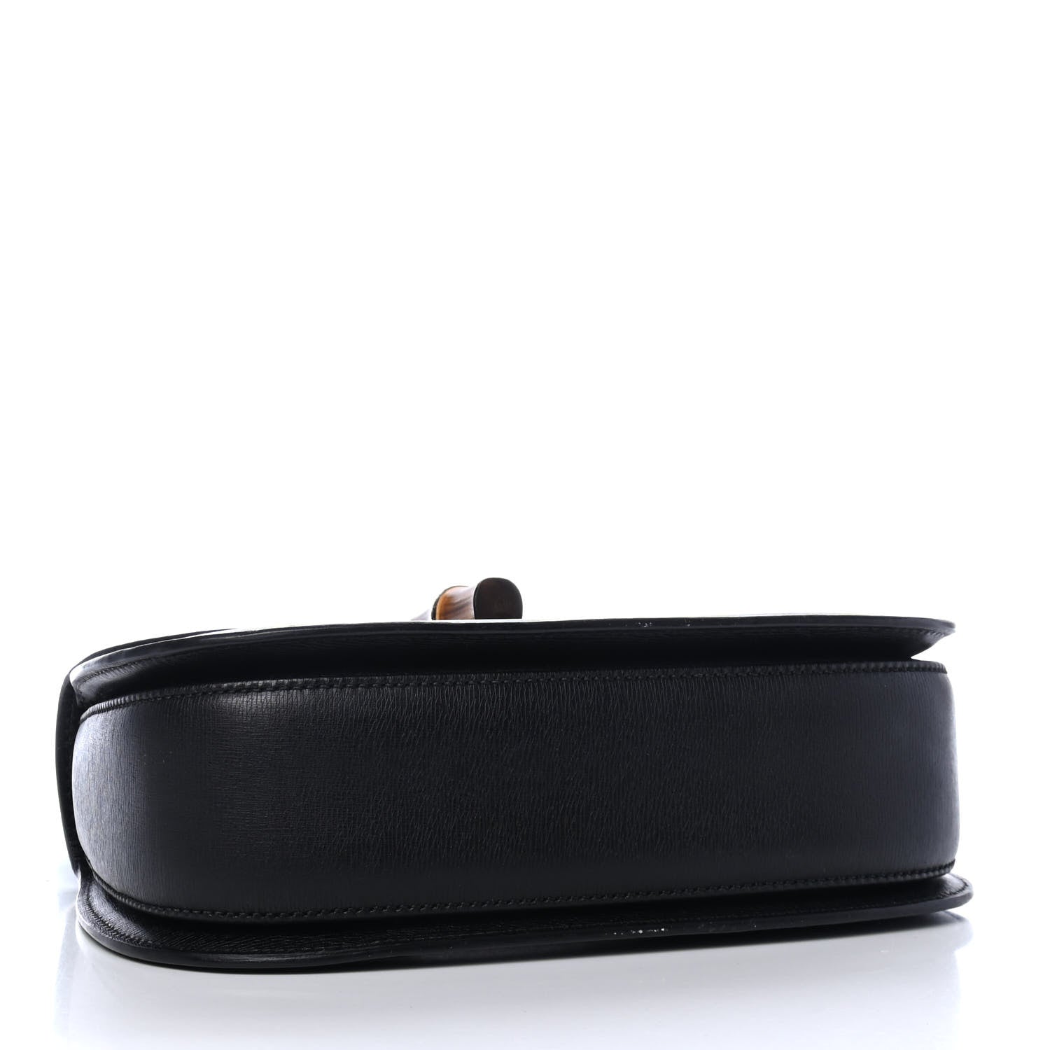 Gucci Shangai Calfskin Small Classic Bamboo Top Handle Bag Black 3 of 5