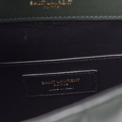 Saint Laurent Lambskin Matelasse Monogram Medium Vicky Chain Bag Algae 6 of 10