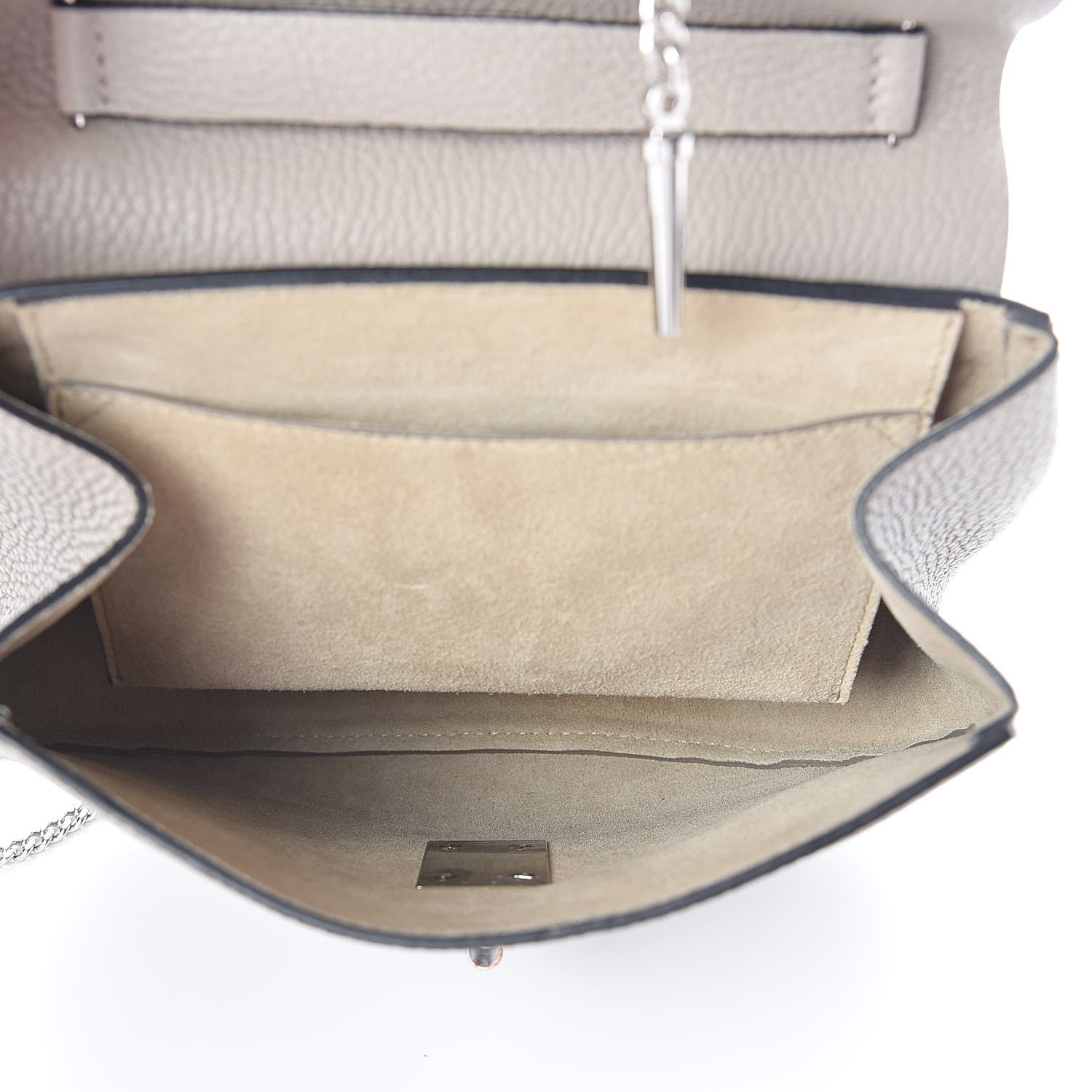Chloe Grained Lambskin Drew Shoulder Bag Motty Grey 5 of 9