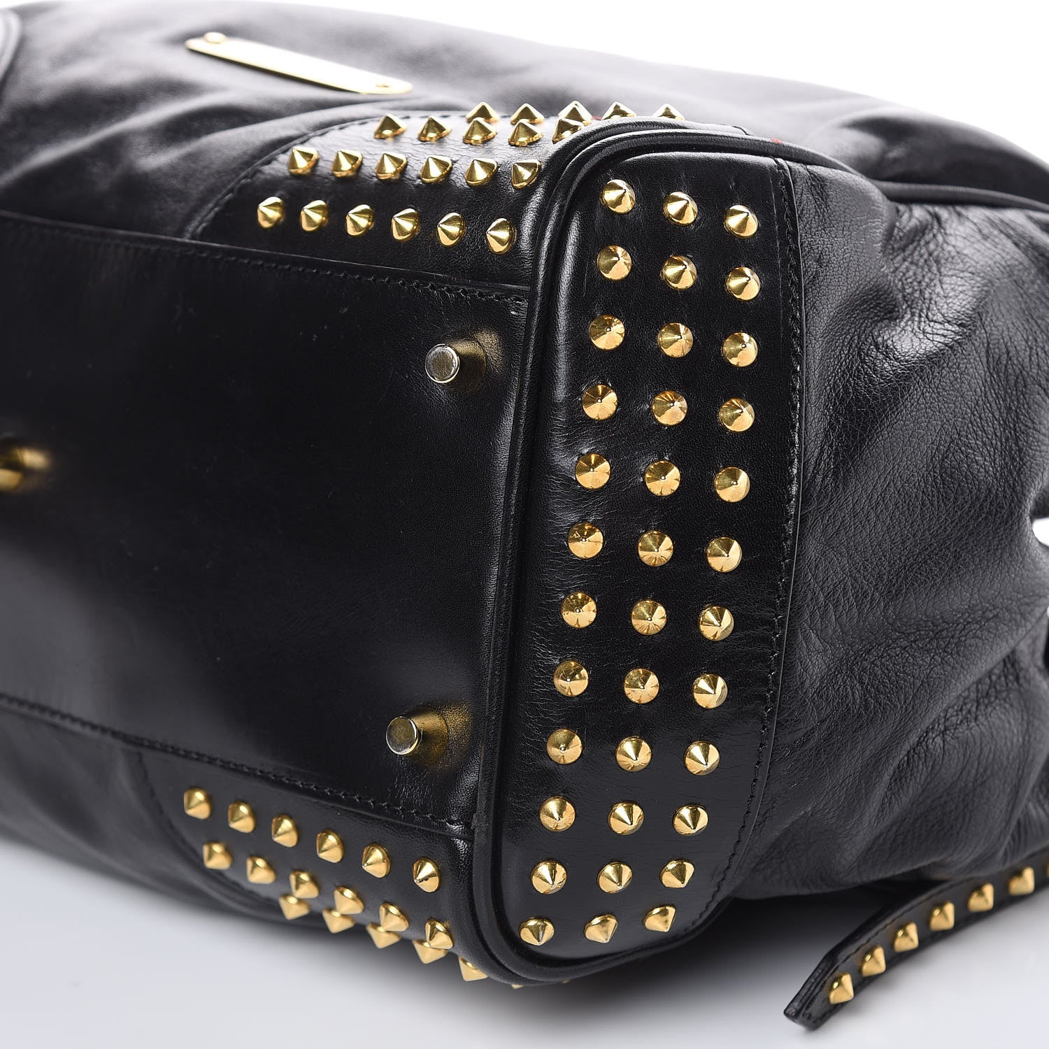 Burberry Lambskin Bridle Studs Small Canterbury Tote Black 9 of 13