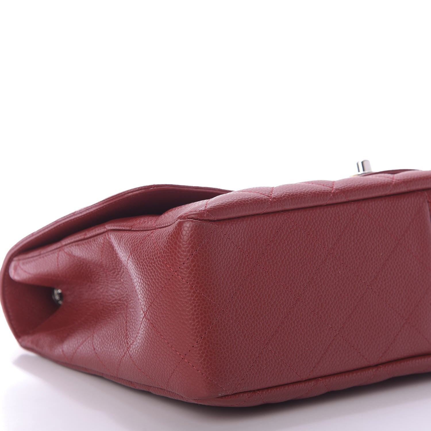 Chanel Caviar Quilted Jumbo Single Flap Red 6 of 9