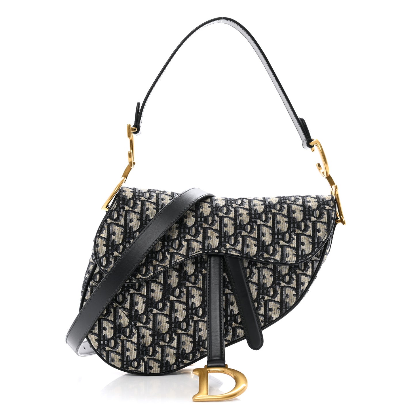 Oblique Saddle Bag With Strap Blue