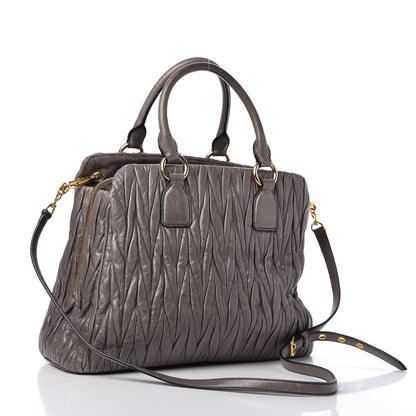 Miu Miu Nappa Matelasse Tote Argilla 3 of 11