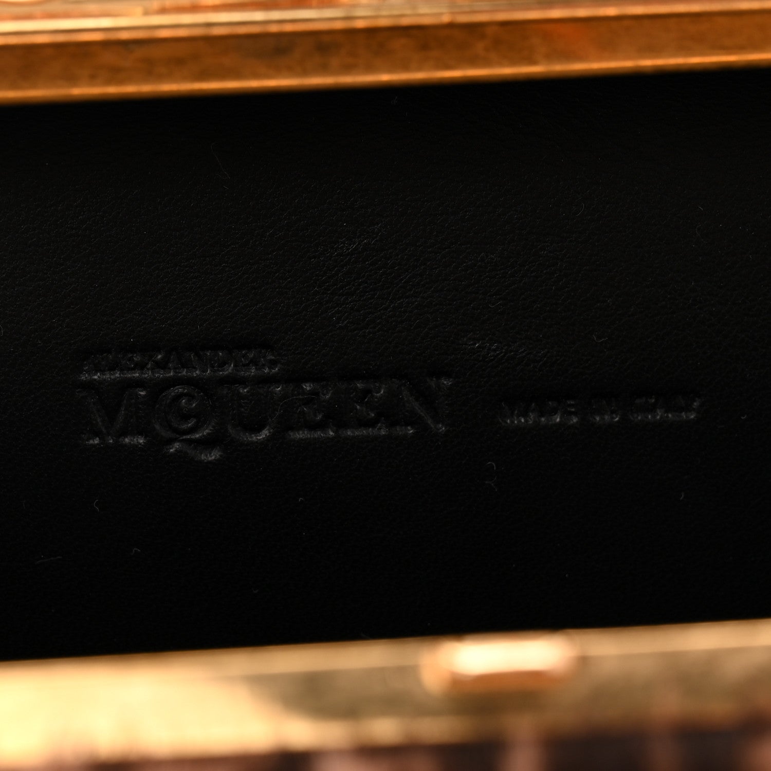 Alexander McQueen Calf Hair Leopard Print Knuckle Box Clutch Brown Black 6 of 7