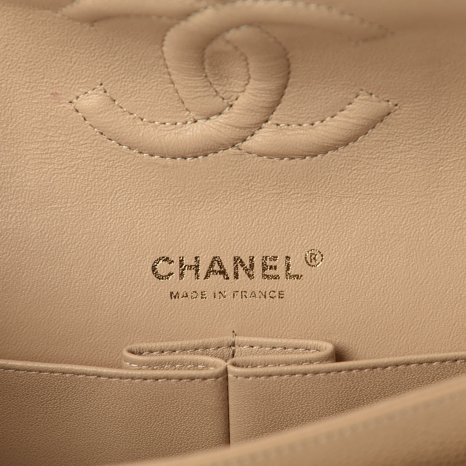 Chanel Caviar Quilted Medium Double Flap Beige Clair 8 of 11