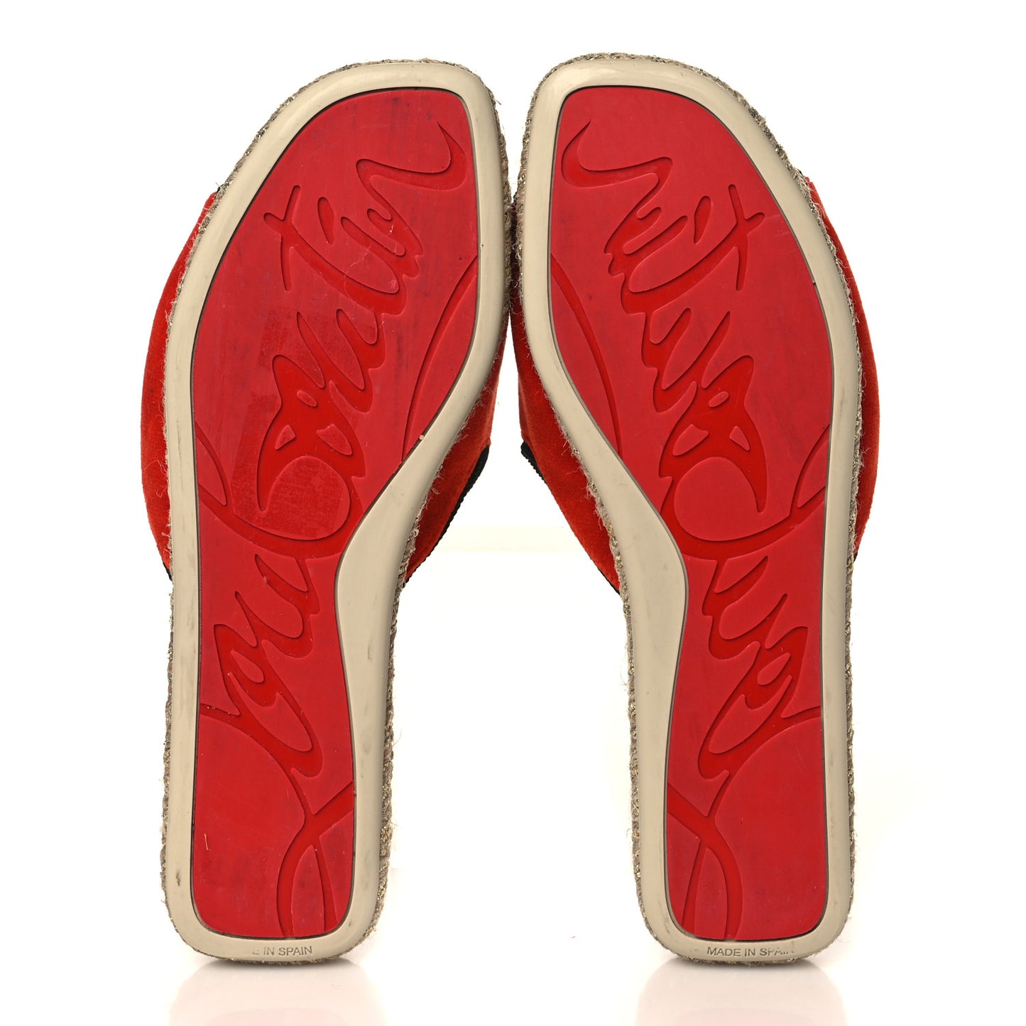 Canvas Raffia Velvet Pacha Loubi Flat Espadrilles 38 Multicolor