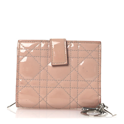 Christian Dior Patent Cannage Lady Dior Eden Wallet Rose Clair 1 of 15
