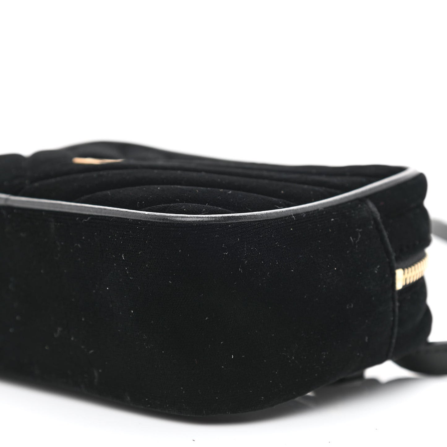Velour Matelasse Monogram Lou Belt Bag Black