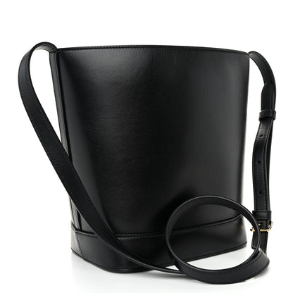 Celine Smooth Calfskin Small Cuir Triomphe Bucket Bag Black 3 of 10