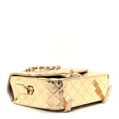 Chanel Mirror Calfskin Metallic Calfskin Quilted Hollywood Boulevard Backpack With Coin Purse Gold 3 of 12