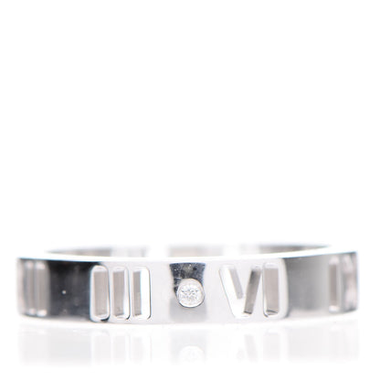 Tiffany 18K White Gold Diamond Atlas Pierced Ring 48 4.5 8 of 13