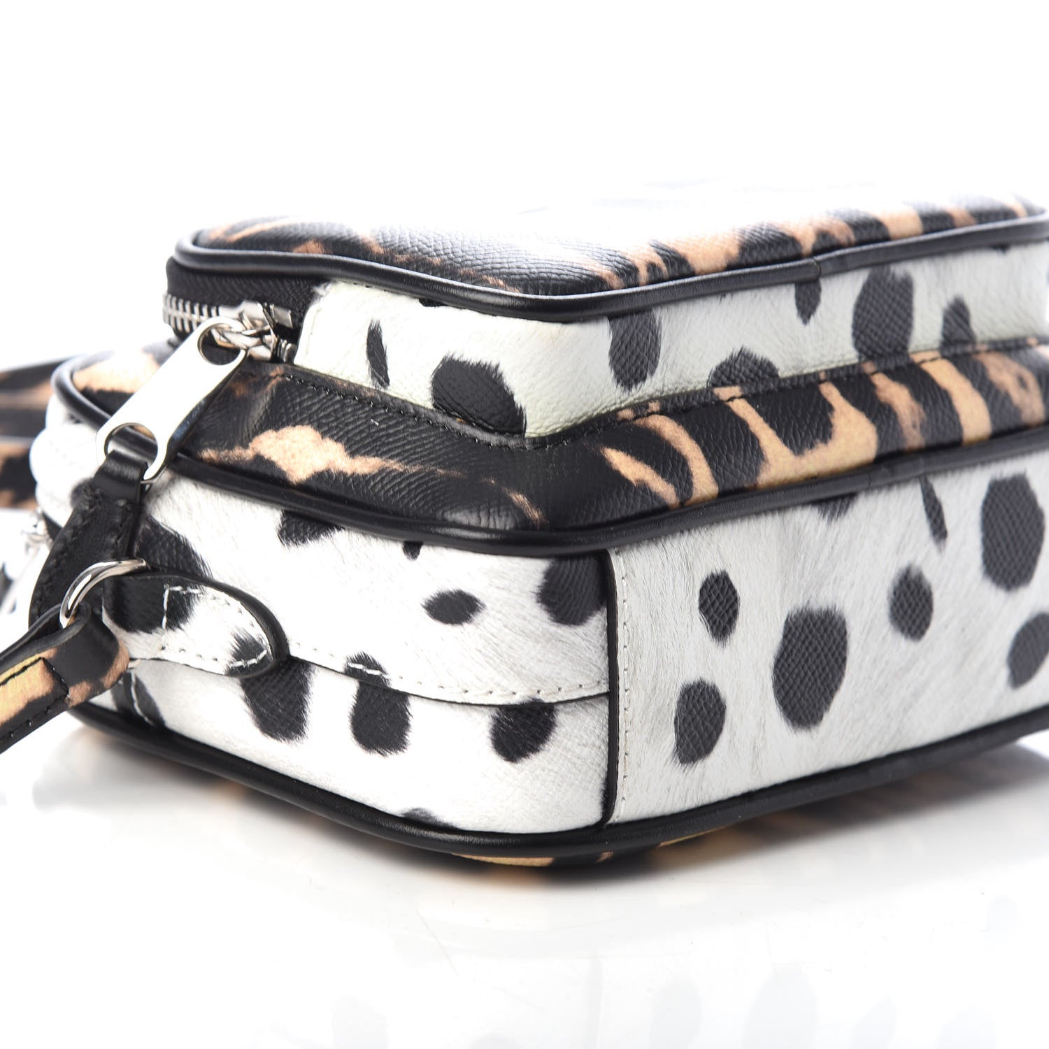 Burberry Calfskin Leopard Print Small Camera Bag Honey Black 8 of 9
