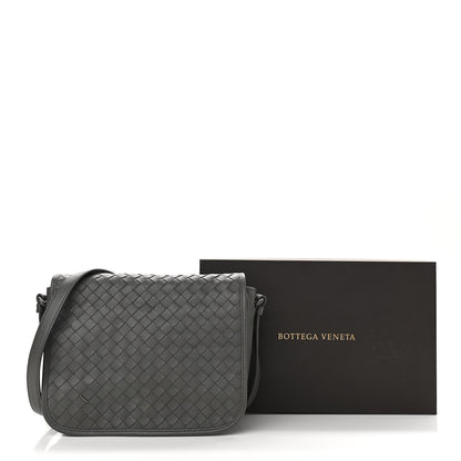 Bottega Veneta Nappa Intrecciato Flap Crossbody Light Grey 12 of 12