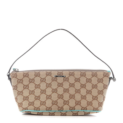 Gucci Monogram Boat Pochette Teal 1 of 13